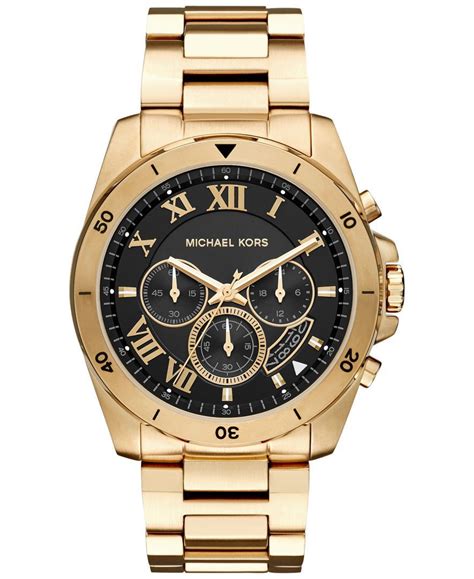 michael kors brecken chronograph gold|Michael Kors gold tone watch.